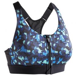 Zipper Front Sports Bra